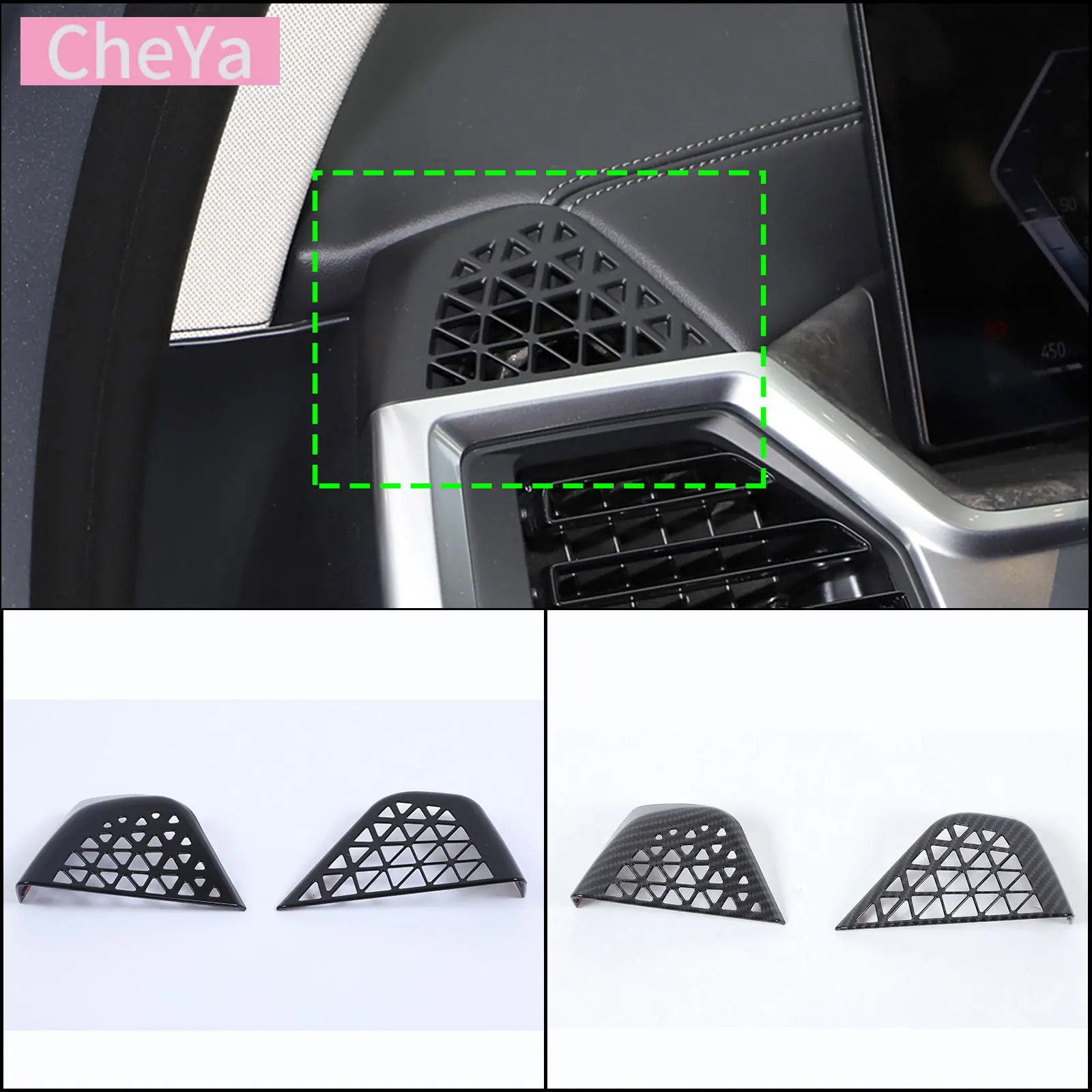 

Cheya ABS углеродное волокно приборной панели автомобиля боковое воздуховыпускное отверстие декоративная рамка наклейка для BMW X5 X6 X7 G05 G06 G07 2023 + аксессуары с левым рулем