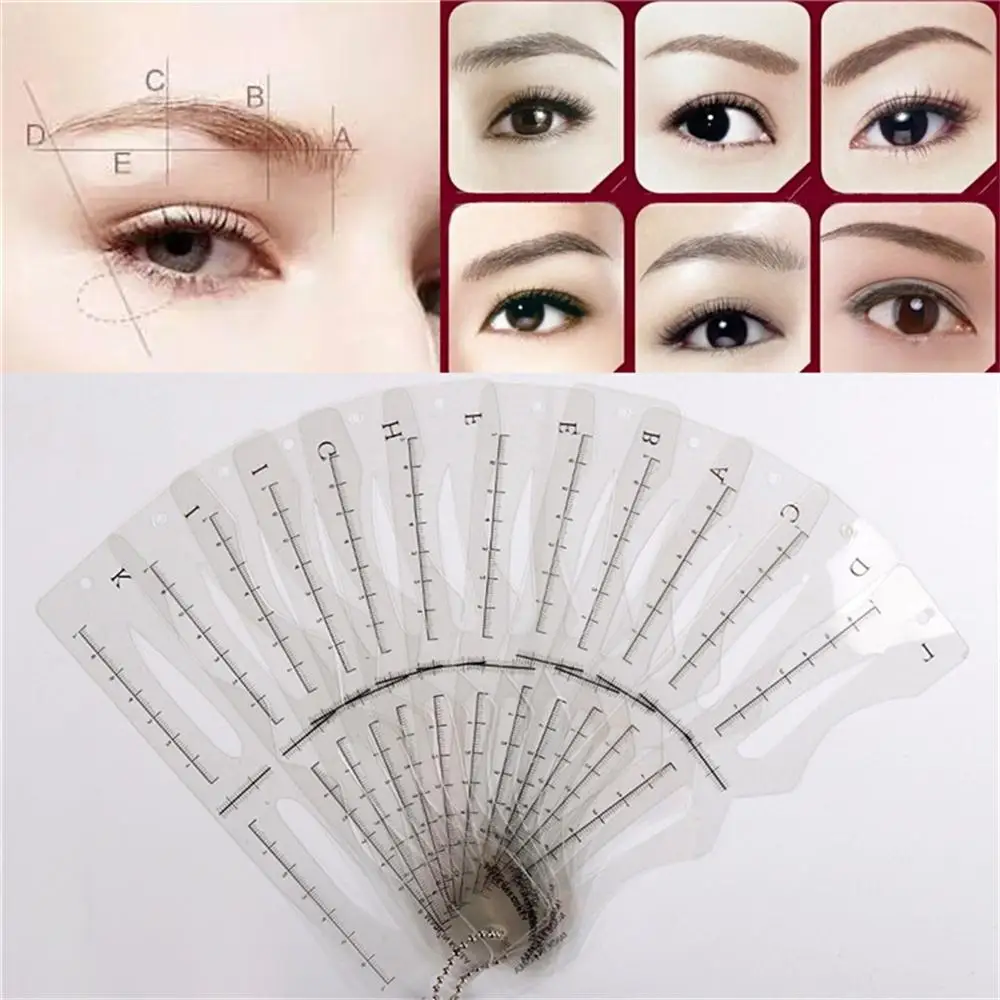 12 stuks nieuwe shaper DIY oogverzorging wenkbrauw stencils kaart make-up tool wenkbrauw sjabloon
