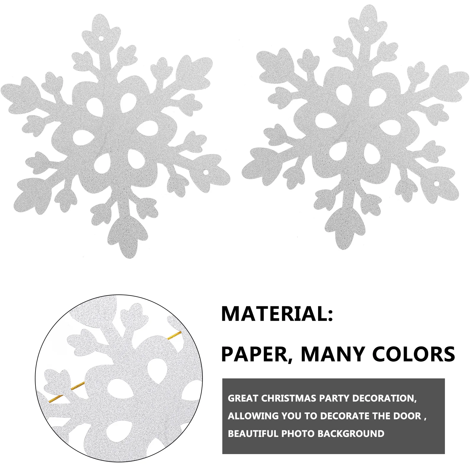 

1Set Snowflake Christmas Banner Decorative Backdrop Party Hanging Flag Festive Home Party Decoration Decorative Banner