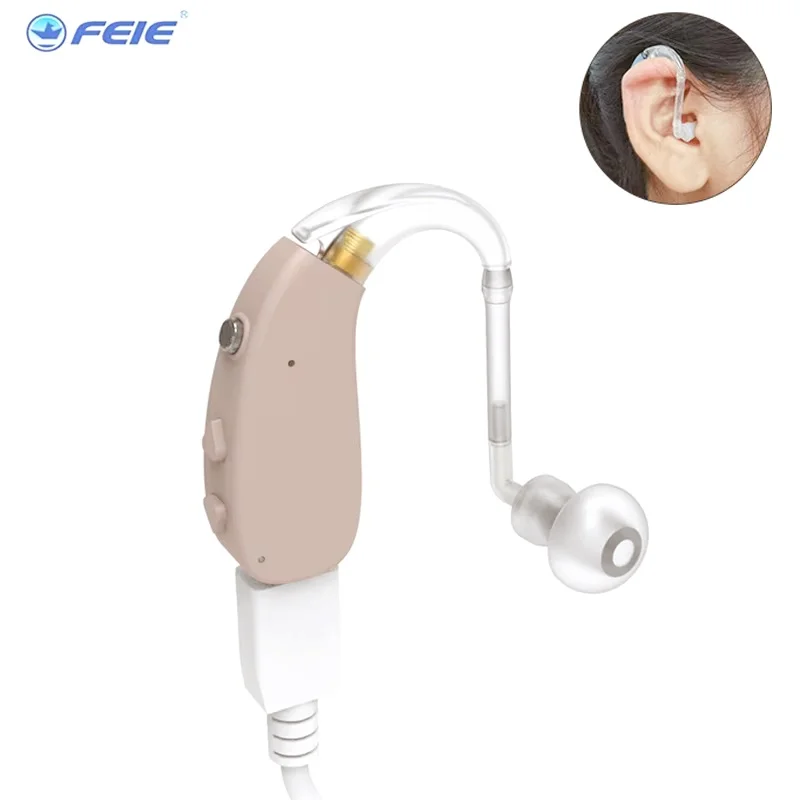 Portable USB Rechargeable Hearing Aids Sound Voice Amplifier Behind The Ear T-201A For The Elderly Ear Care Hearing Aid