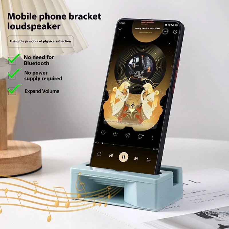 Phone Holder Stand Amplifier Cell Speaker Plastic Desk Colorful Sound Mobile Bracket Desktop Tablet Car Shower Cellphone Dock