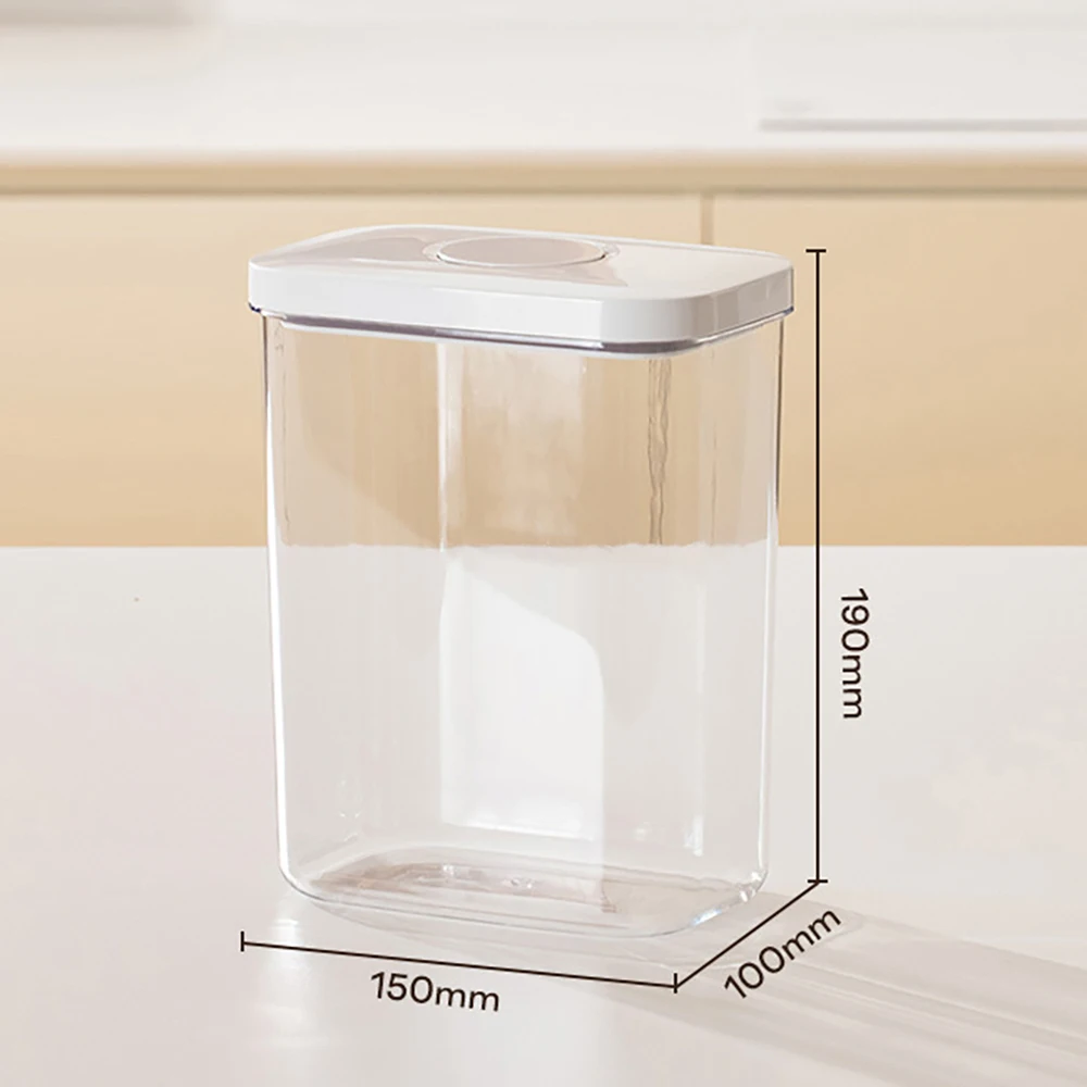 

1.8L sealed rice bucket flour storage box press type waterproof food grade miscellaneous grain snack storage box