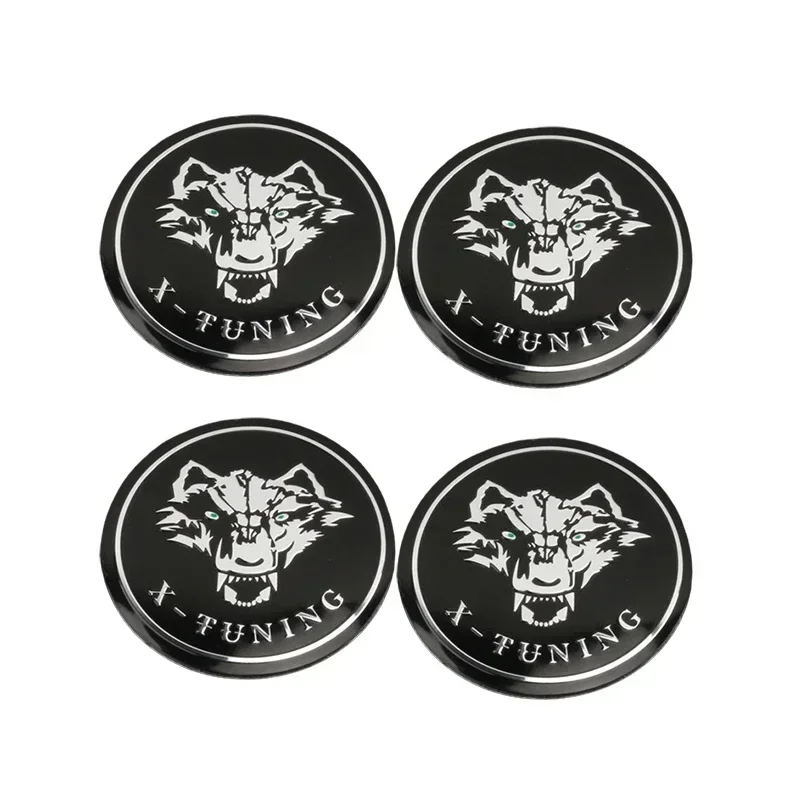56mm Wolf Car Wheel Center Hub Cap Cover Sticker Exterior for Audi Mazda Honda Toyota Land Rover Hyundai Suzuki Chevrolet Nissan