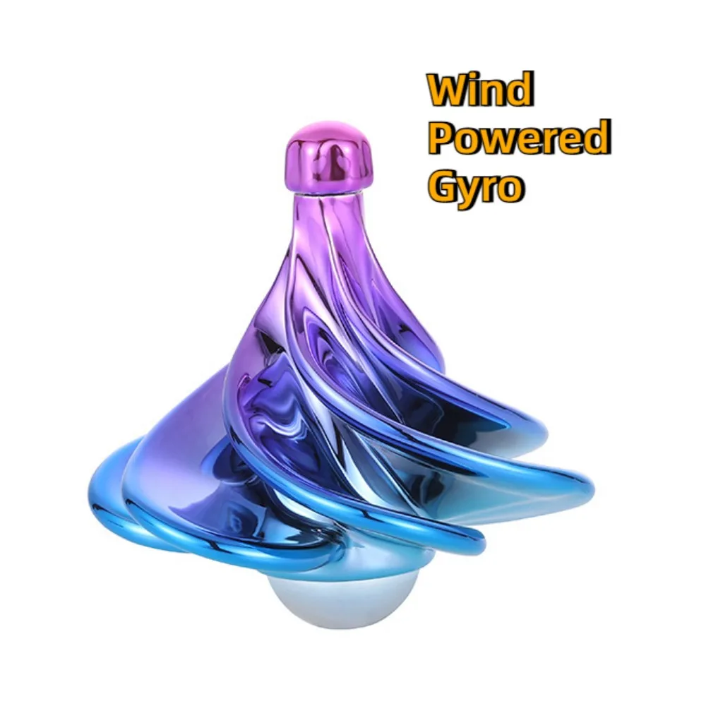 WinSpin Wind Gyro Toy Aerodynamic Metal Alloy Wind Blowing Rotation Fidget Spinner EDC Toys for Kids Adults Stress Reliever