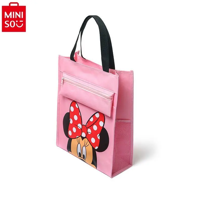 MINISO Disney-bolsa de almacenamiento de papelería minimalista para niños, gran capacidad, dibujos animados, pato Donald