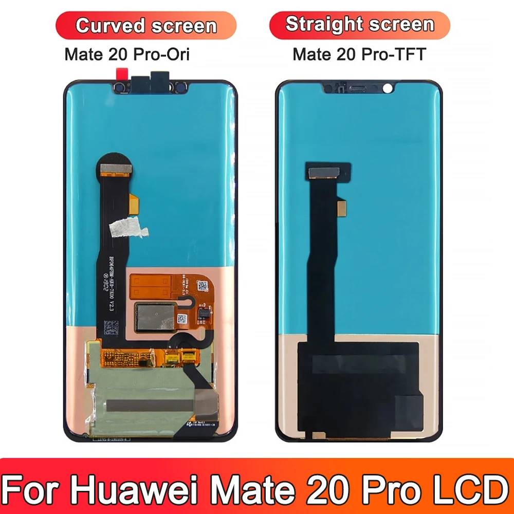 6.39\'\' For Huawei Mate 20 Pro LCD Display LYA-L09, LYA-L29 Touch Screen Fingerprint For Huawei Mate 20Pro Lcd with frame