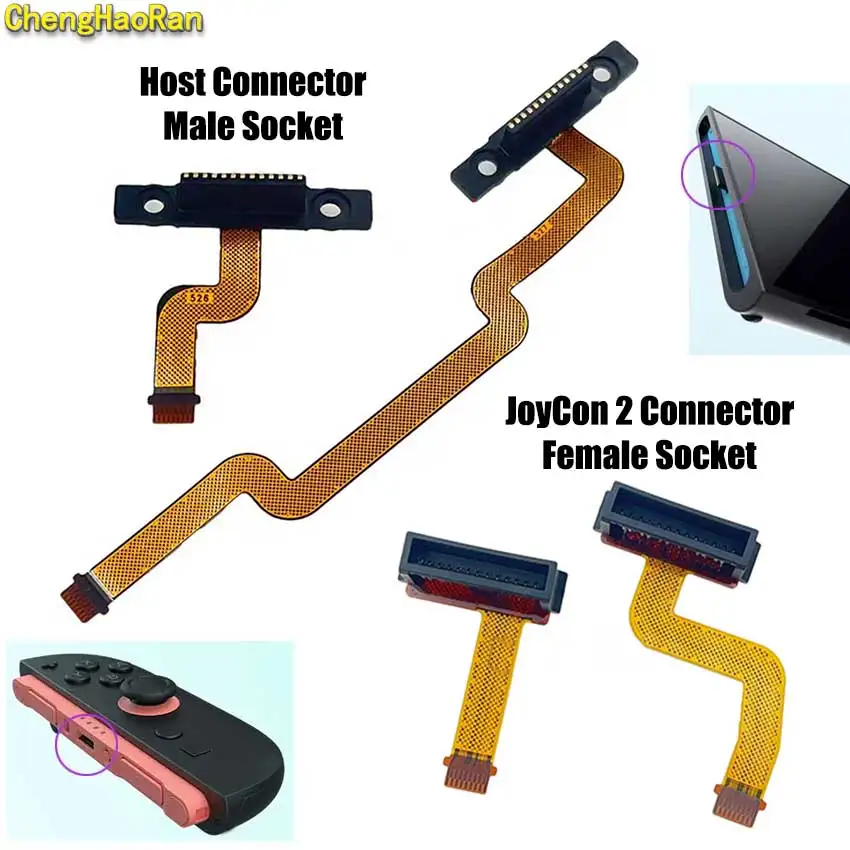 

For Switch 2 Host Connector Male Socker Flex CableJoyCon 2 Left Right Handle Female Sockets For NS2 Console Repair Parts