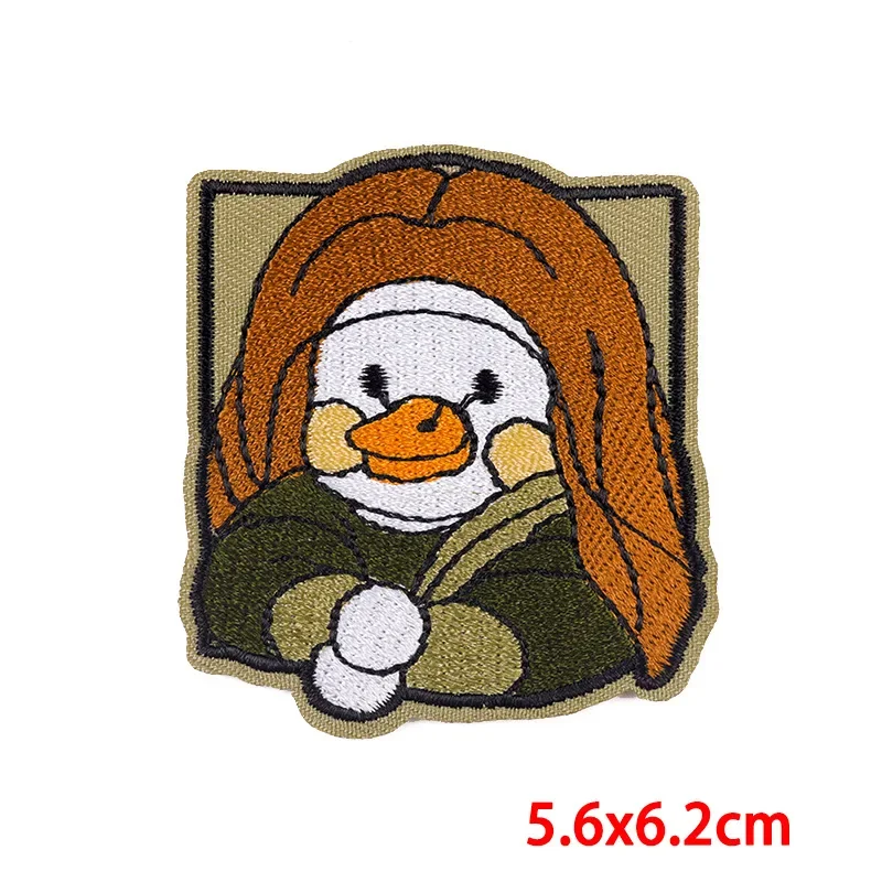 Iron On Patches for Clothes Donald Duck Clothing Stickers Fabric Sewing Embroidered Patch Thermal Adhesive Applique Fusible