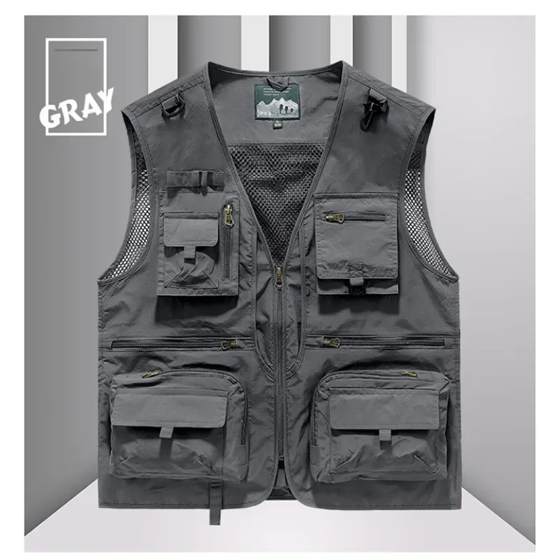 Clothing Waistcoat Men Tactical Vest Hunting Windbreaker Fishing Luxury Men's Sleeveless Jackets Motorcyclist Jacket Waterproof