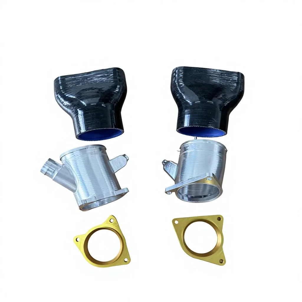 Turbo Inlet Pipe For Audi RS6 C8 RS7 C8 4.0T V8 & Carbon Fiber Air Intake Duct Cooling Upgrade view 3