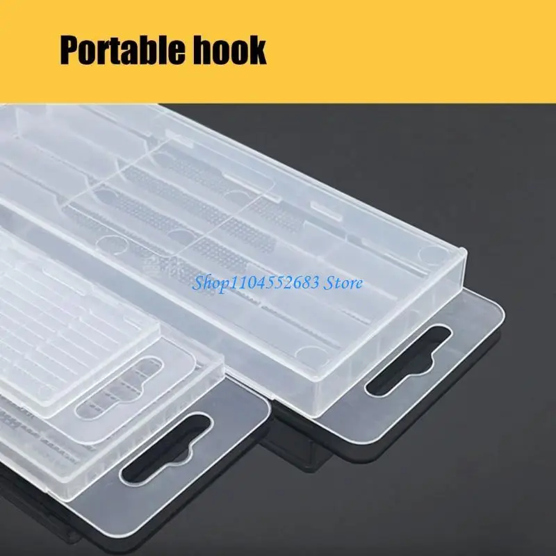 Y6GD Tool Accessory Box Clear Plastic Case Thickened Construction and Portable Hook for Efficient Organization