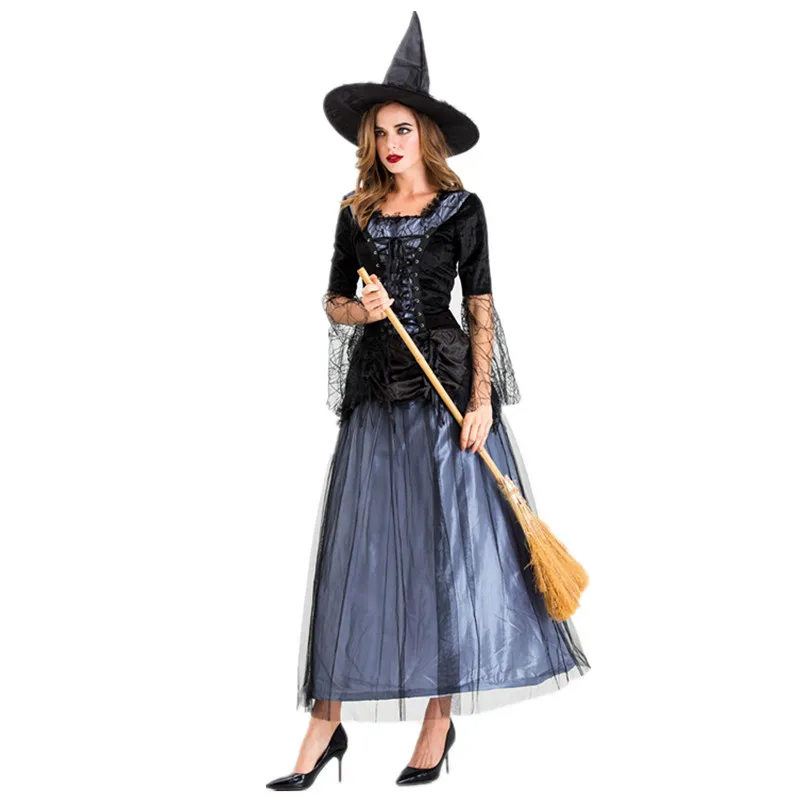 Novo loween cosplay traje de bruxa adulto role-plang desempenho roupas ds traje de palco tradicional chinês étnico feminino...