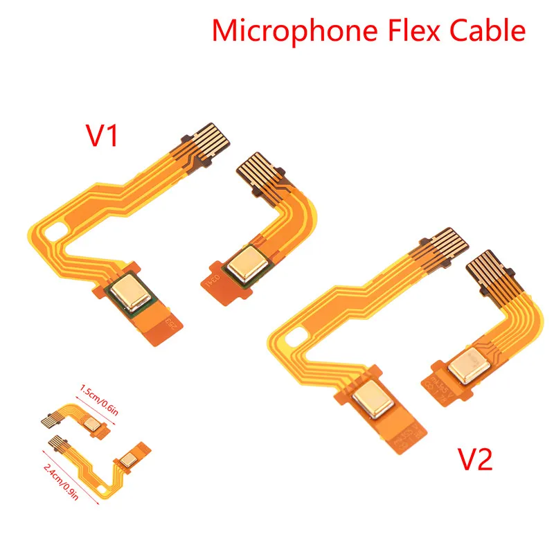 1Pair Standard Size Wireless Controller Microphone Flex Cable Replacement for PS5 V1 V2 Handle Inner Microphone Ribbon Cable