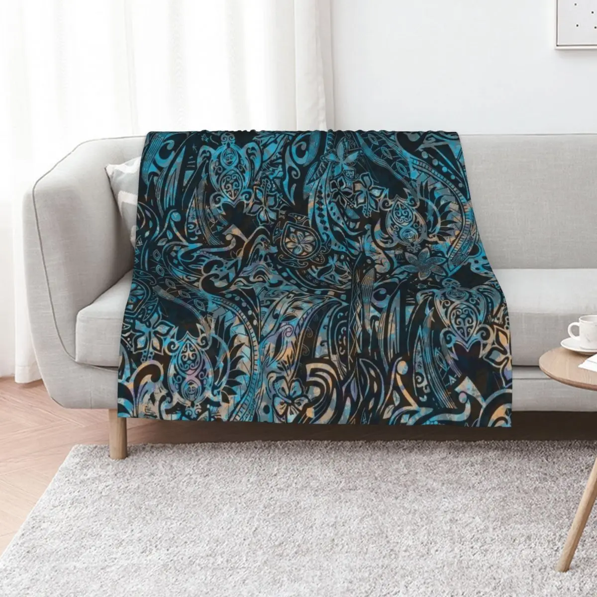 Hawaiian Tribal Abstract Throw Blanket Warm Personalized Gift blankets and throws anime For Decorative Sofa Beautifuls Blankets