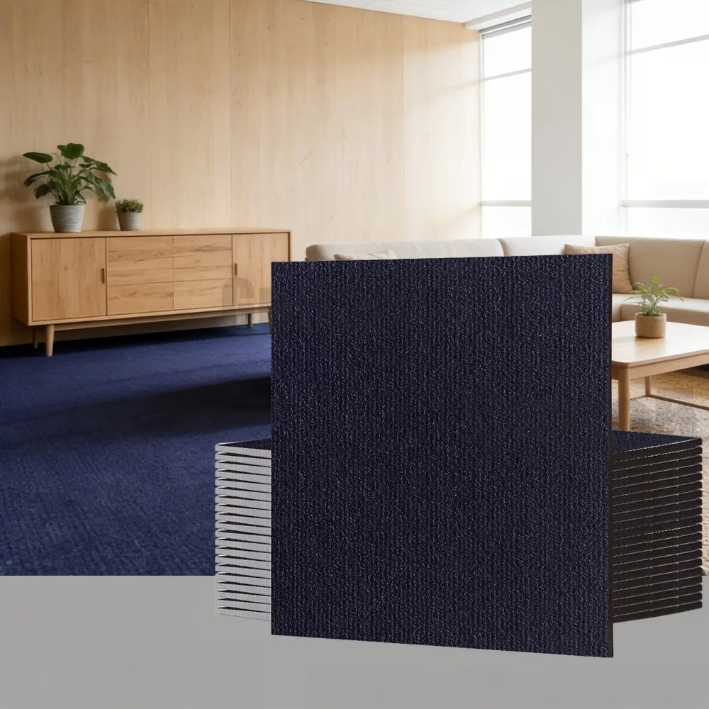 10pcs30cm×30cm Self-Adhesive Carpet Tiles, Square Peel,Stick Flooring Mat with PVC Non-Slip Backing, DIY Home Decor Floor Pad