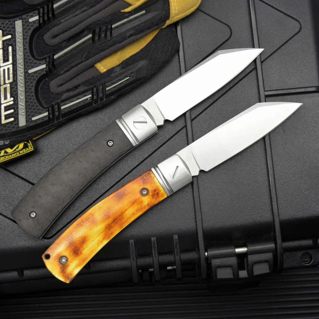 Kesiwo RS03 60HRC 14C28N Blade Pocket Folding Knife Carbon Fiber Handle Ball Bearing EDC Outdoor Camping Utility Kitchen Knife