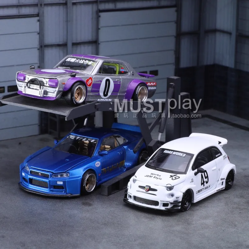 1:64 # 158 GTR R34 # 165 Nissan Skyline odlewany model samochodu ze stopu, dekoracja pokoju chłopca, ozdoba kolekcji dla dorosłych.