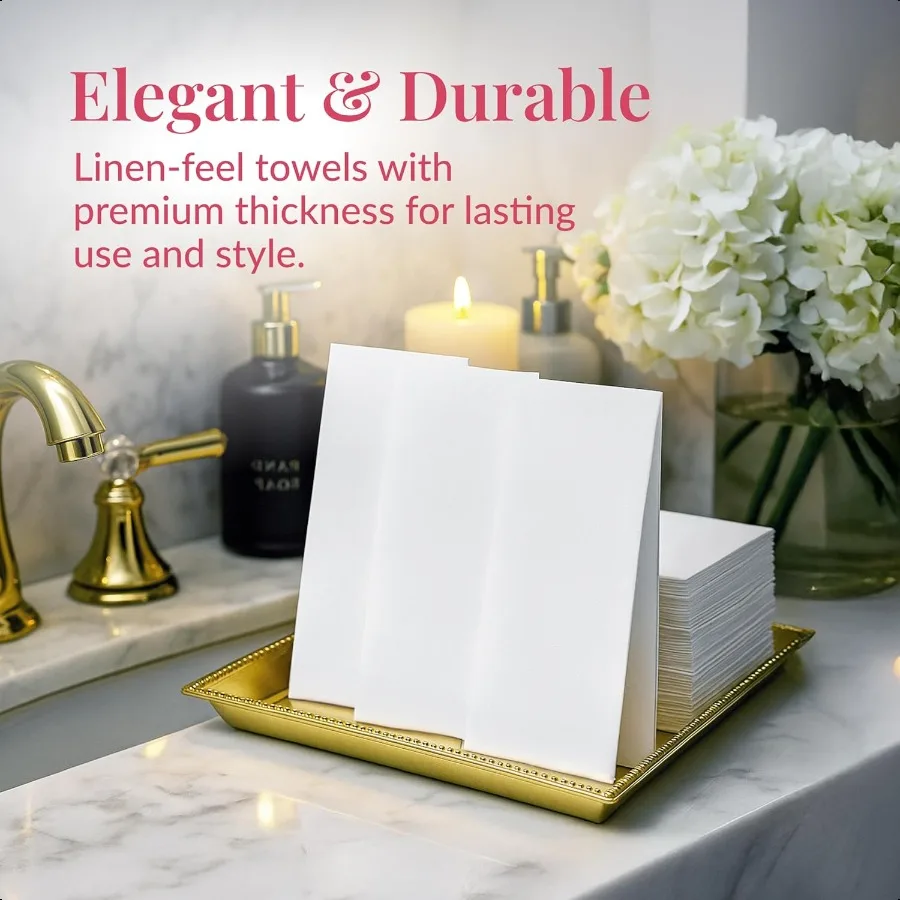 100 Linen Feel  Paper Towels Hand Towels for Bathroom ClothLike Napkins for Weddings Events and Dinners Paper Napkins Ideal for