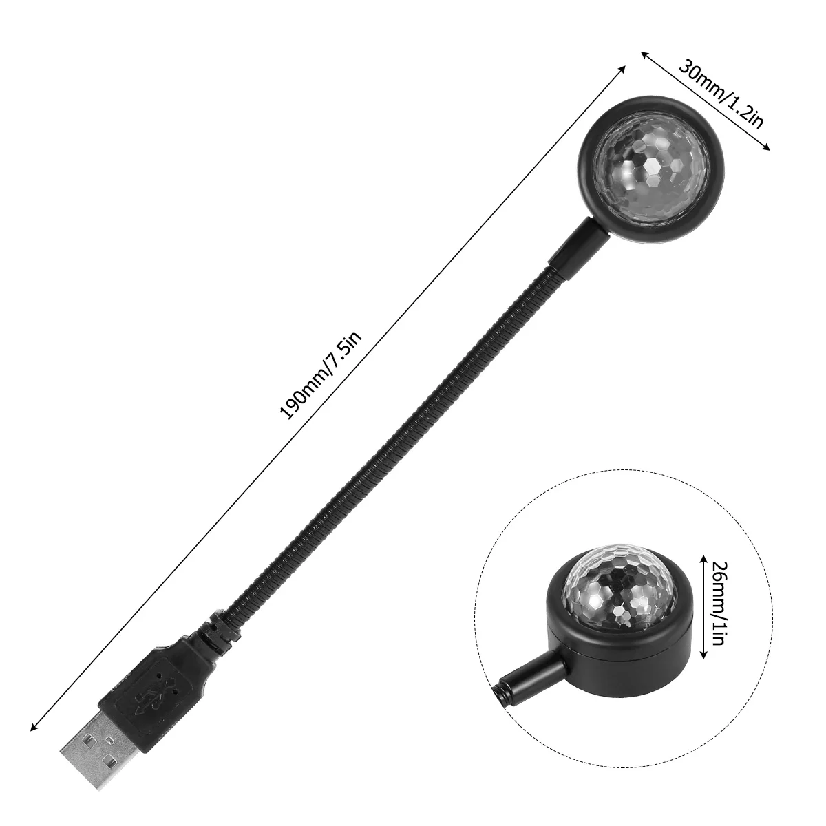 Car Roof Projector Light Sound Activated Car Ambient star Light with 4 Light Colors USB LED Car Interior Decoration Light 2023