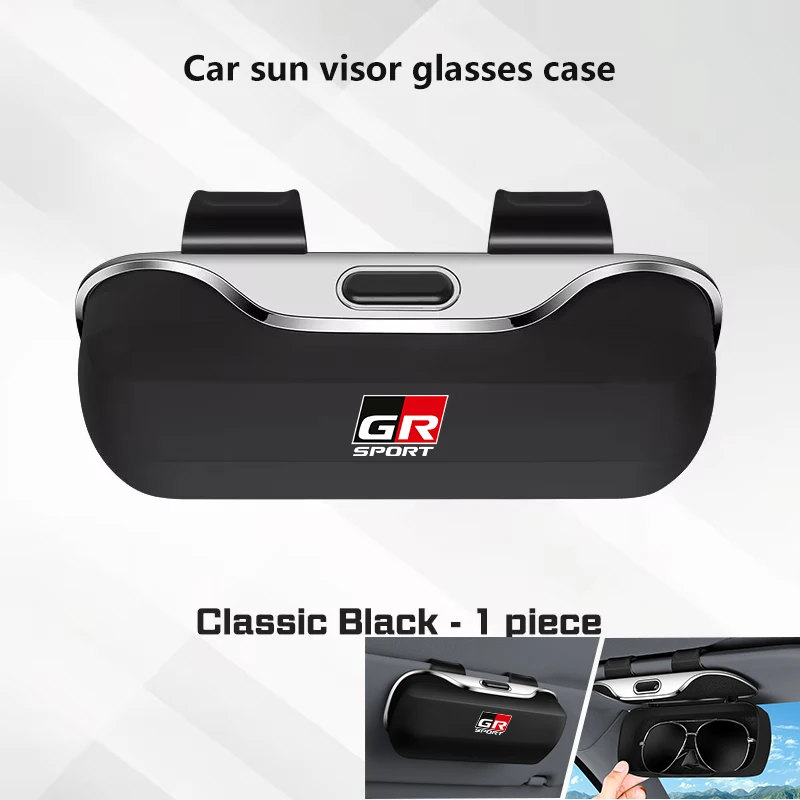 

Car Glasses Box Sunglasses Holder For Toyota GR Rav4 Yaris Camry Land Corolla CHR Hilux Cruiser Auto Sun Visor Eyeglass Case