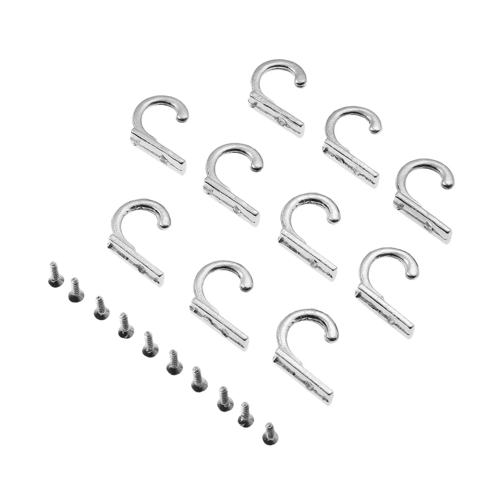 10pcs ganci a parete in argento per cappotti per la casa cappello appendiabiti asciugamani chiavi ganci a parete 8*22*21mm