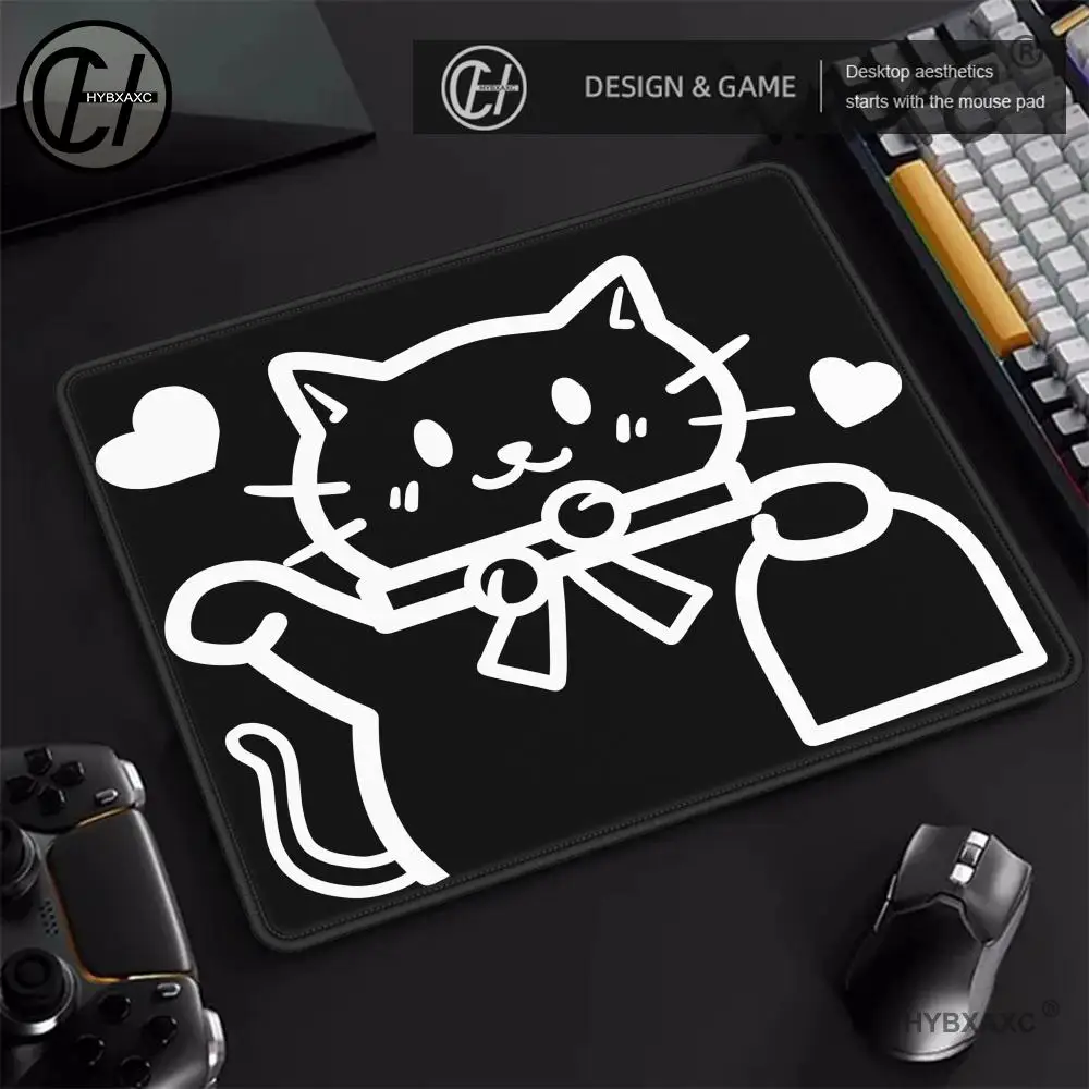 

Cute Cat Mouse Pad Small Mouse Pad Desk Pad Desktop Computer Keyboard Wireless Mouse Boy Girl Gift for Play games
