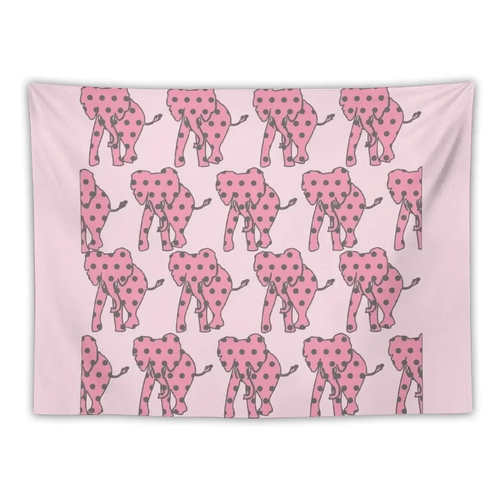 

Pink Polka Dotted Elephants Tapestry Bedroom Organization And Decoration Wall Carpet Wallpaper Bedroom Tapestry