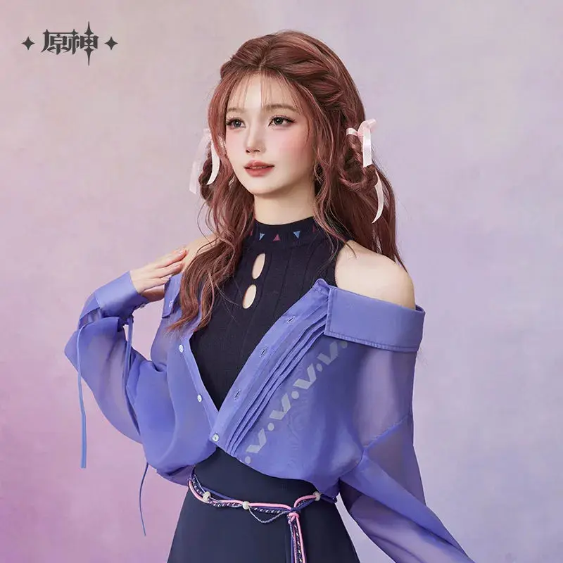 [Genuine] miHoYo Game Citlali Shirt Genshin Impact Citlali Theme Knitted Shirt Set Casual Top Clothing Sweater Cosplay Xmas Gift view 2