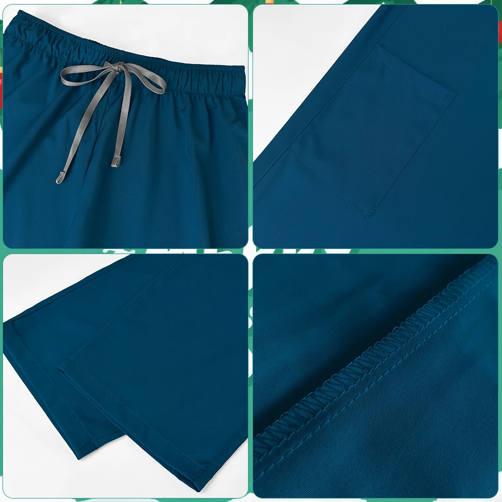 Bedrucktes Scrubs-Oberteil mit Taschen, gerade Hose, V-Ausschnitt, OP-Uniformen, Damen, Herren, Pet Shop, Arbeitskleidung, Arzt, Krankenschwester