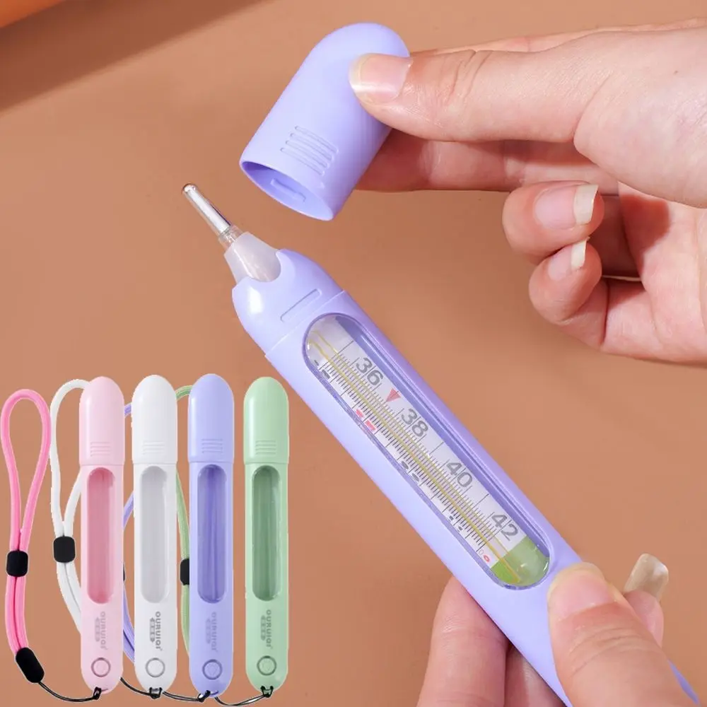 Intelligent Timing Thermometer Protective Cover Enlarge Scale LED Light Anti Drop Thermometer Case Timer alert Leak-proof