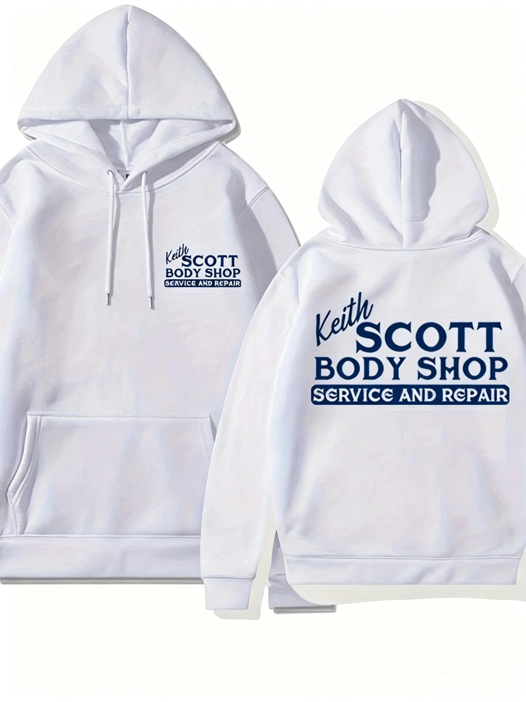 New Comfort Keith Scott Body Shop TV Show Print Men Hooded Sweatshirt Autumn Winter Daily Outdoor Sports Loose Fitness Casual