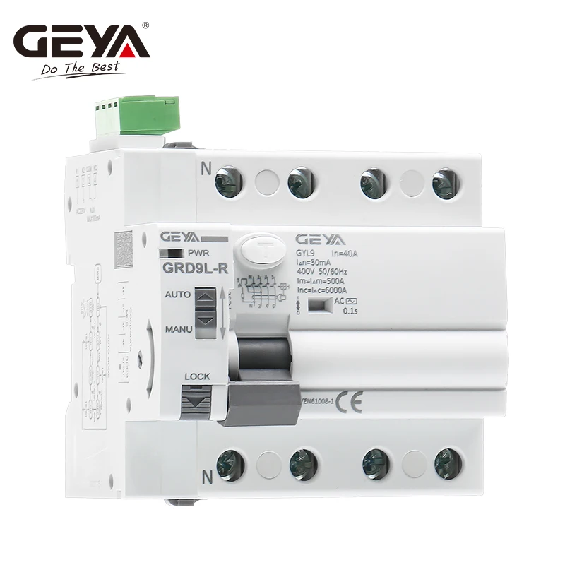 GEYA GRD9L Smart RCCB Auto Recloser RS485 Remote Control Residual Current Circuit Breaker 4P 40A 63A RCD RCCB ELCB