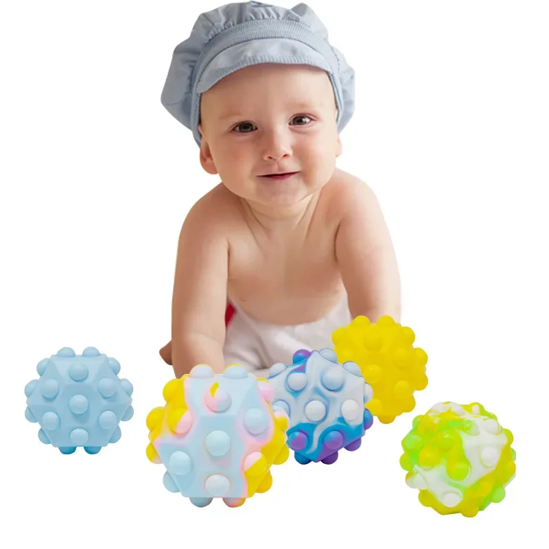 Brinquedos sensoriais de melhor classificação – bolas de apertar de silicone macio para alívio de ansiedade infantil, redução de estresse e presente calmante