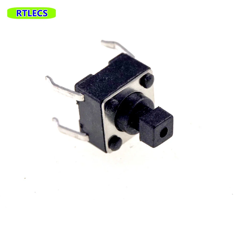 

1000pcs 6x6x7.3 mm Tactile Switch SPST-NO Top Actuated Through Hole 6.0mm x 6.0mm Height 7.3 mm 250gf Square Knob Snap-In PC Pin