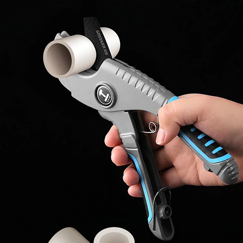 Pipe Cutter 42mm/51mm PVC/PPR Plastic Pipe Cutting Tool Aluminum Ratchet Cutter Scissors Plumbing Manual Cutter Hand Tools