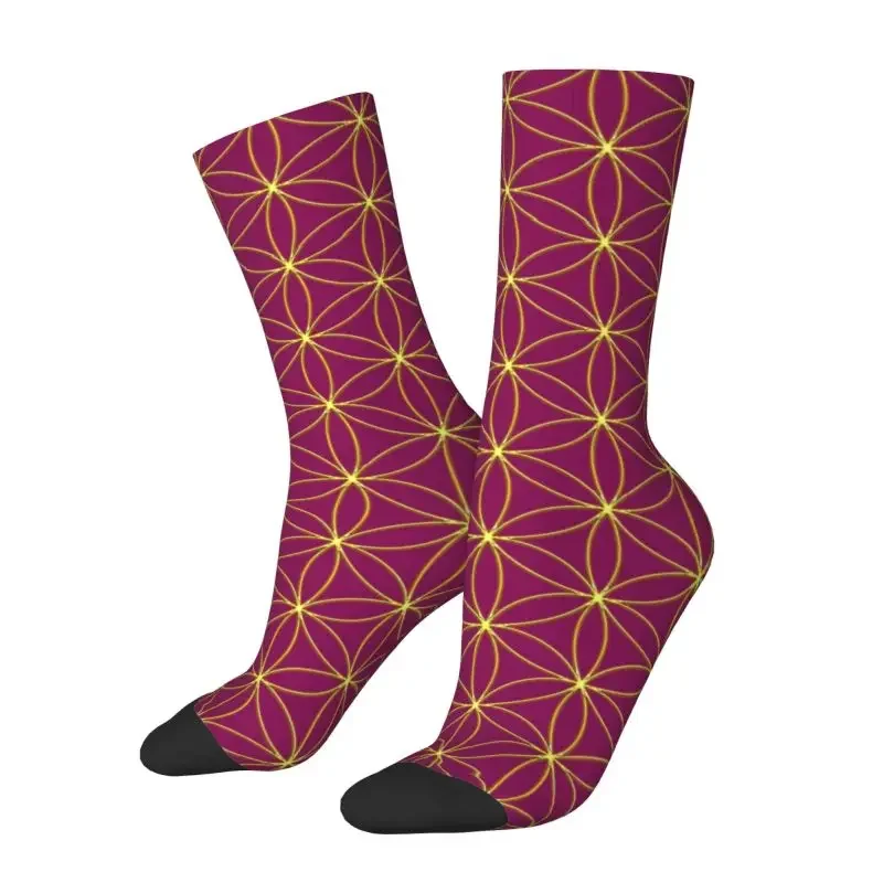 Funny Men's Flower Of Life Dress Socks Unisex Comfortable  3D Printing Healing and Energizing Sacred Geometry Mandala Crew Socks