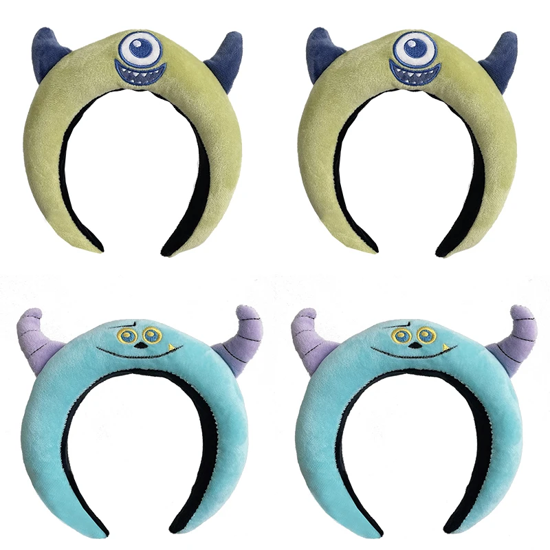 Cartoon Monsters University Headband For Girls Mike Hair Band Women Suelly Plush Ears Head Band Kids Disney Anime Hairbands Gift