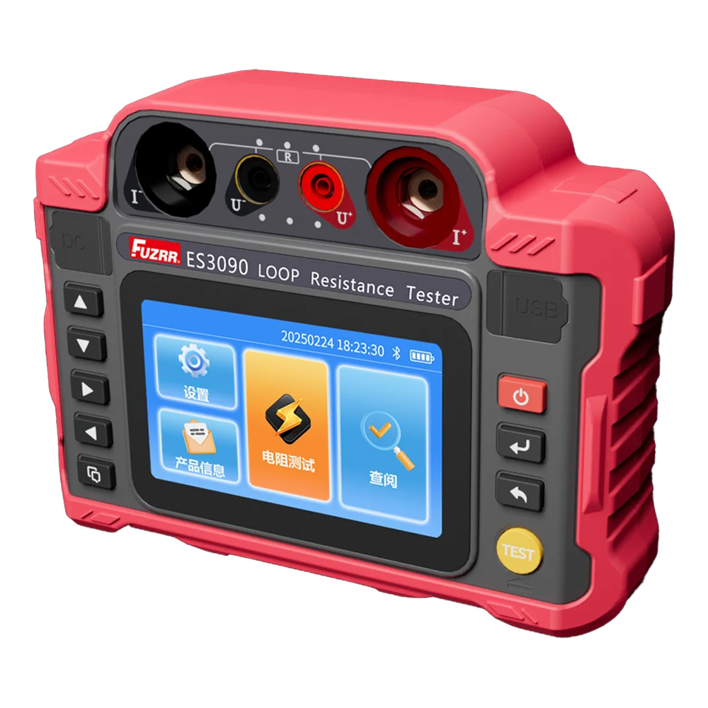 ES3090 Portable Touch Digital Loop Resistance Tester Micro Ohm Meter Contact Resistance Tester