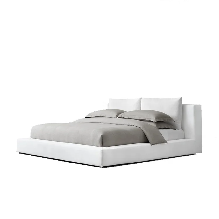 Pure White King Bed American Set Sheets Upholstered King Bed
