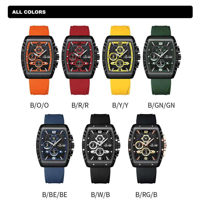 2024 Top Brand NAVIFORCE Nuovi Uomini di Orologi di Lusso Cronografo Sport Orologio Da Polso Al Quarzo Impermeabile Luminoso Data Orologio Reloj