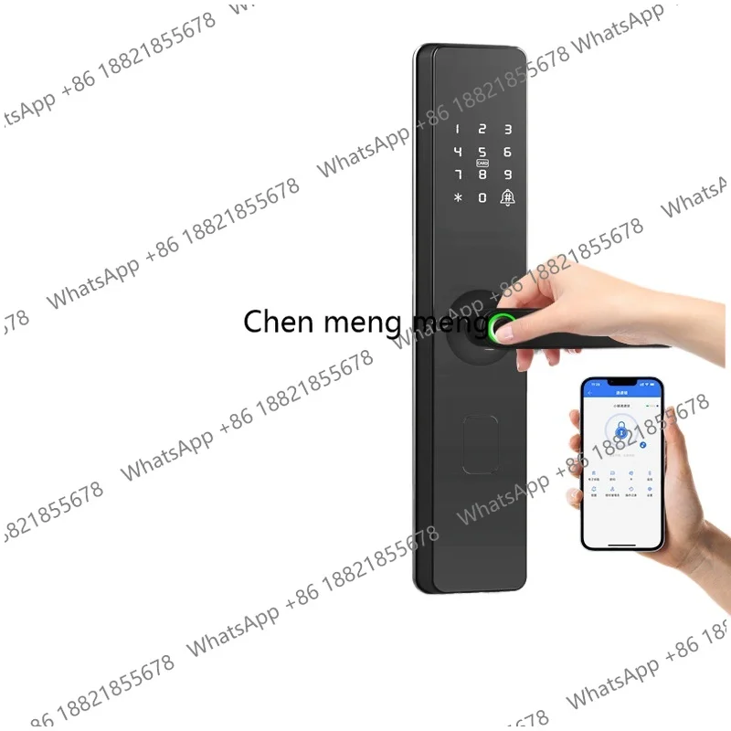 

Semi-automatic smart door lock fingerprint home electronic password lock face visual