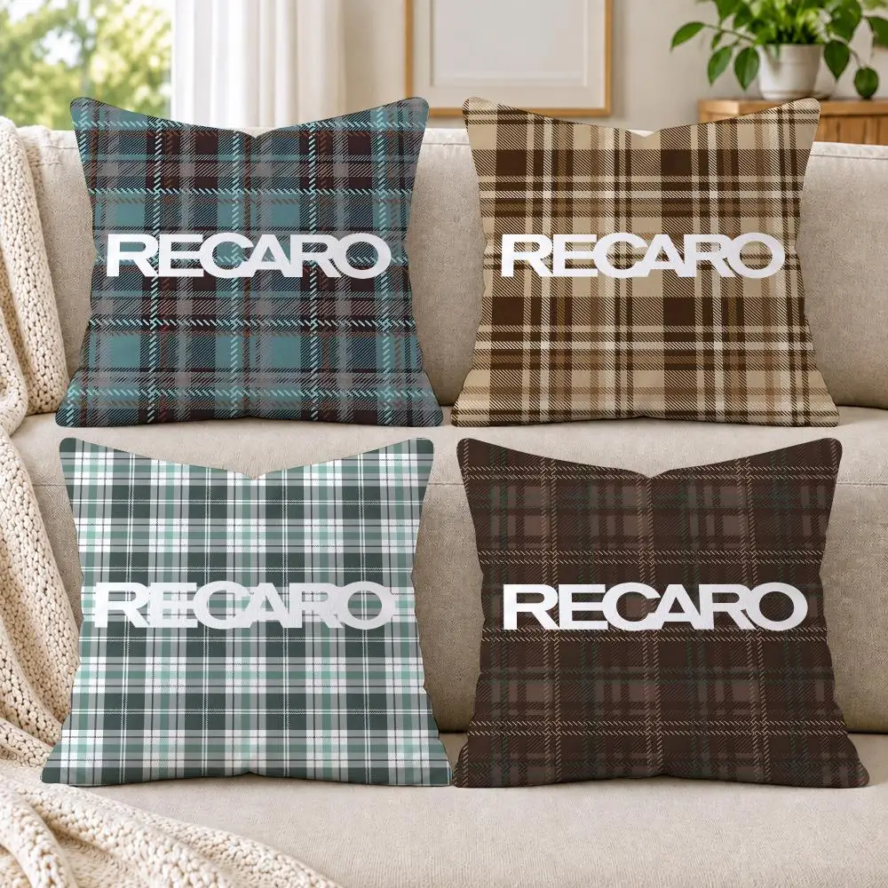 Classic R-Recaros Cushion Cover Short Plush Double-Sided Printing Sofa Bedroom Pillow Case Aesthetic Home Decor