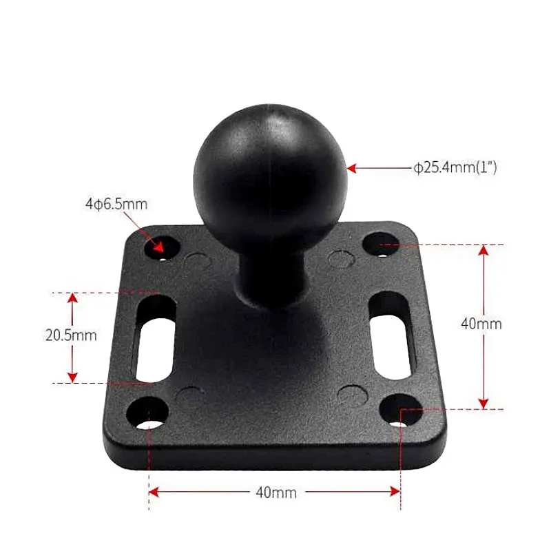 Support de Base de moto à rotule de 1 pouce, pour Garmin DSLR Gopro Xiaomi pour téléphone GPS, support Ram Garmin Zumo/TomTom