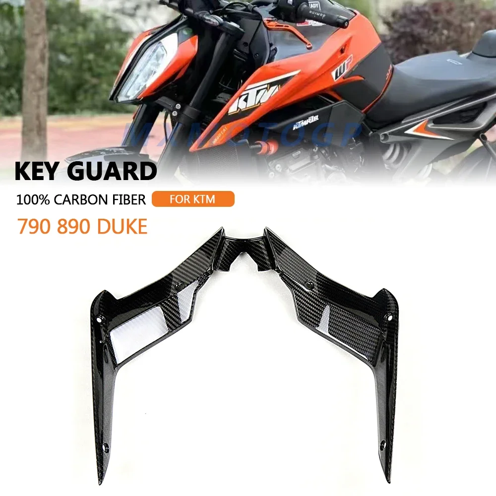 For KTM 790 Duke / 890 Duke / GP / R 2018 - 2021 2022 2023 100% Carbon Fiber Key Guard Front Tank Fairing Motorcycle Accessories