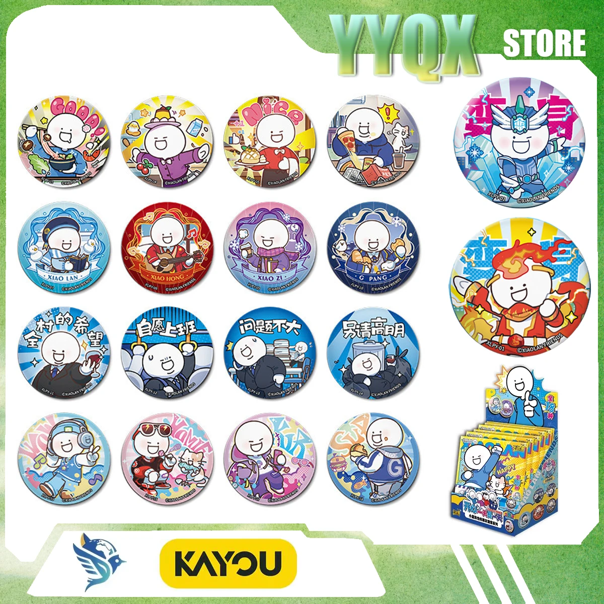 

KAYOU 2026 New Xiaolan Andhis Friends Badge Foxtail Brooch Hermione Collection Peripheral Animations Cartoons Comics Surprise