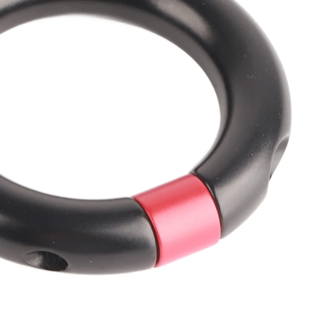 24KN 12mm Opening Detachable Climbing Connector Aluminium Alloy Abrasion Resistance Rappel Ring Rappel Ring Connector