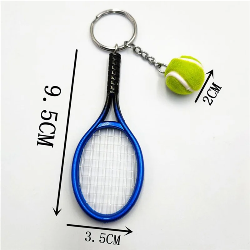 

Y51A-36Pcs Mini Tennis Racket Ball Keychain Pendant Bag Accessories For Bag Sport Advertisement Fans Souvenirs Key Ring