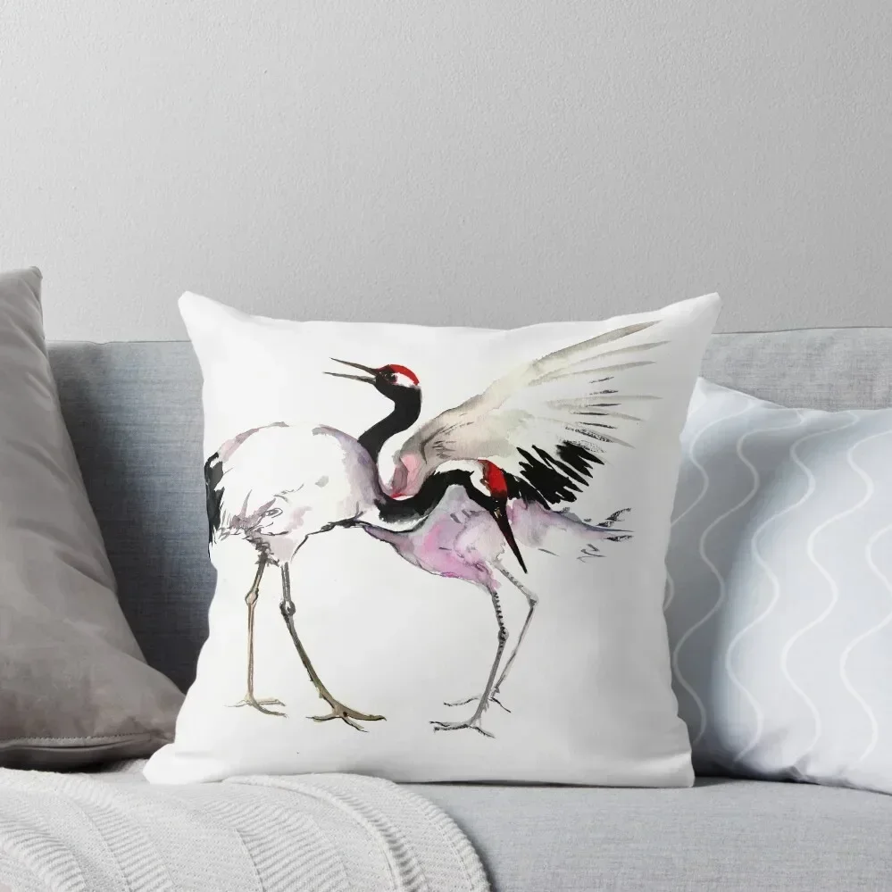 

Japanese Crane Throw Pillow Sofa Decorative Covers Decorative Cushion Cover pillow