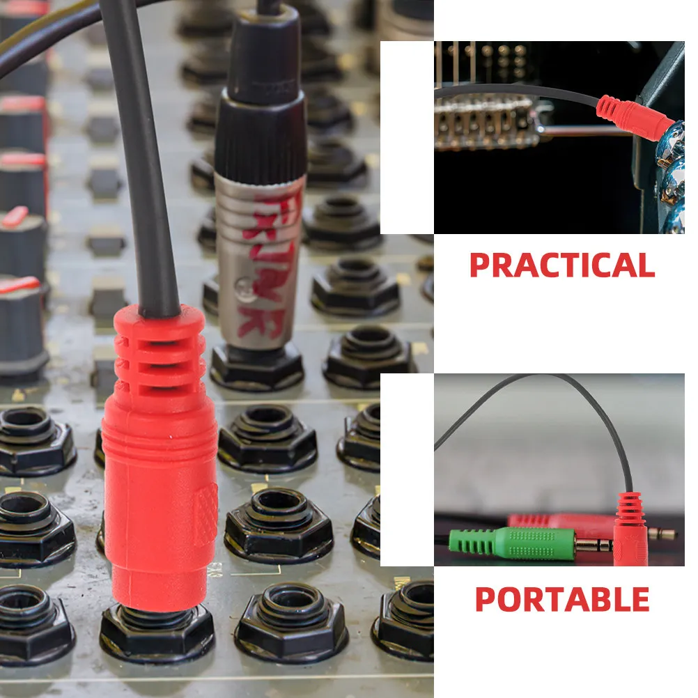 2Pcs 3.5mm to 5-Pin Midi Audio Cable Adapter 0.5m 90-Degree Angle Copper Core Rubber Jacket Stable Clear Transmission for Piano