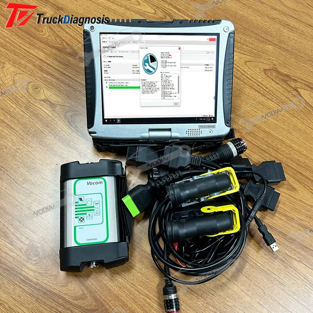 for 88890300 VOCOM VOCOM 1with ECU programming test cable For/Mack Test Diagnostic Tool and CF19 laptop Ready to use